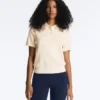 Short Sleeve Openwork Knit Polo Shirt