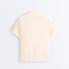 Short Sleeve Openwork Knit Polo Shirt