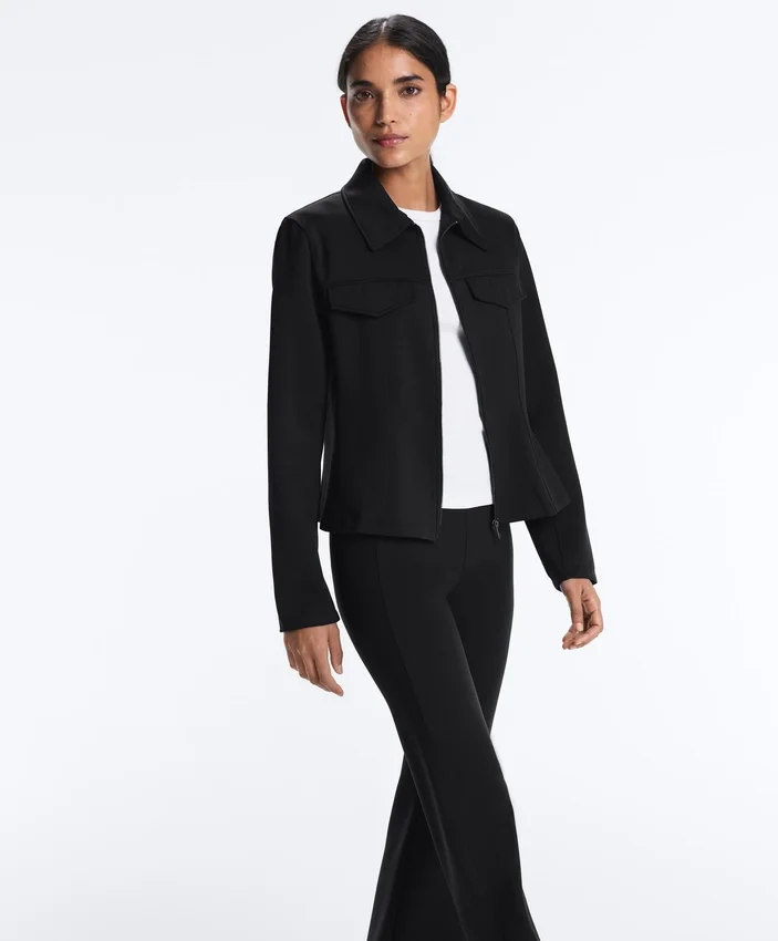 Short-Sleeved Rib Top with Cotton and Modal Short-Sleeved Rib Top with Cotton and Modal
