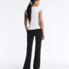 Short-Sleeved Rib Top with Cotton and Modal Short-Sleeved Rib Top with Cotton and Modal