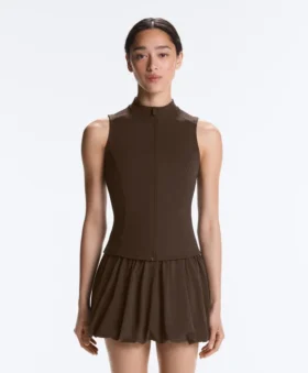 Sleeveless Zip T-Shirt