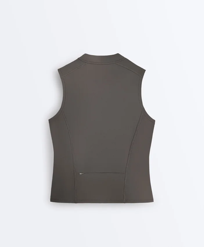 Sleeveless Zip T-Shirt Sleeveless Zip T-Shirt
