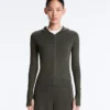 Slim Fit Knit Jacket with Hood Slim Fit Knit Jacket with Hood