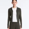 Slim Fit Knit Jacket with Hood Slim Fit Knit Jacket with Hood