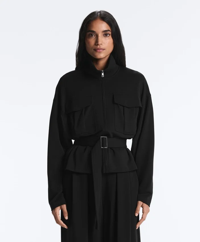 Soft-Touch Belted Jacket with Modal Soft-Touch Belted Jacket with Modal