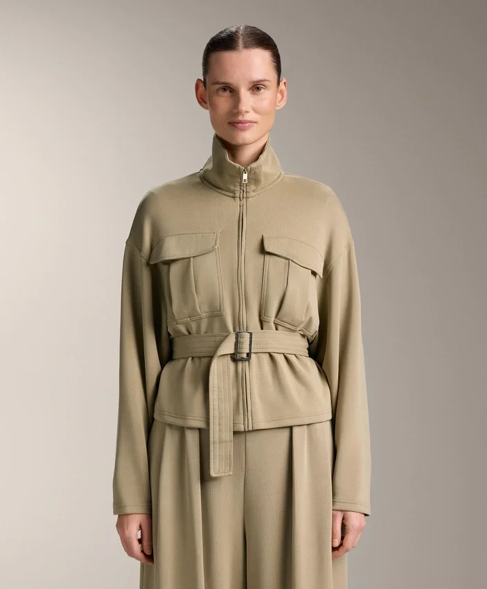 Soft-Touch Belted Jacket with Modal Soft-Touch Belted Jacket with Modal