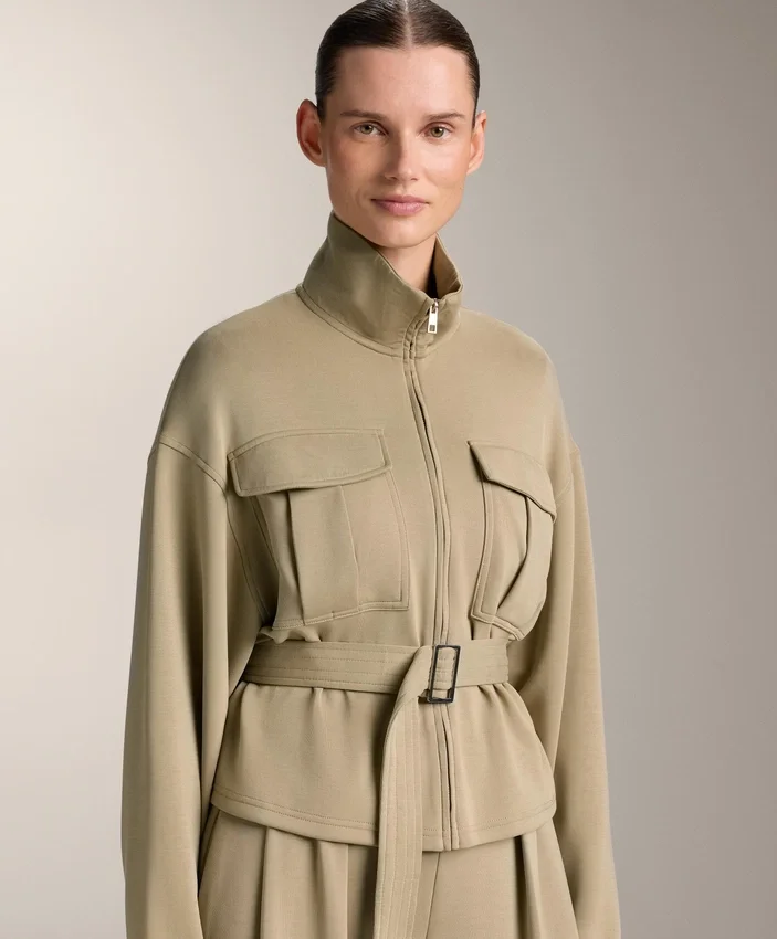 Soft-Touch Belted Jacket with Modal Soft-Touch Belted Jacket with Modal