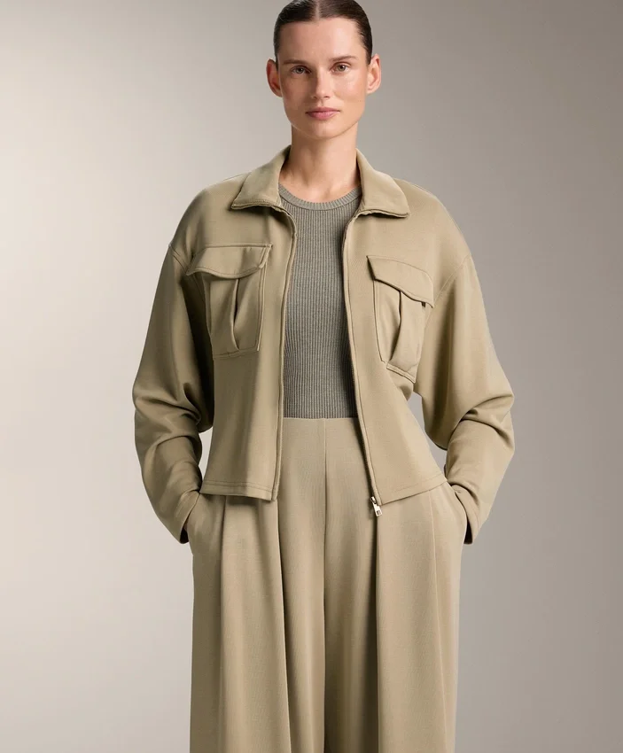 Soft-Touch Belted Jacket with Modal Soft-Touch Belted Jacket with Modal