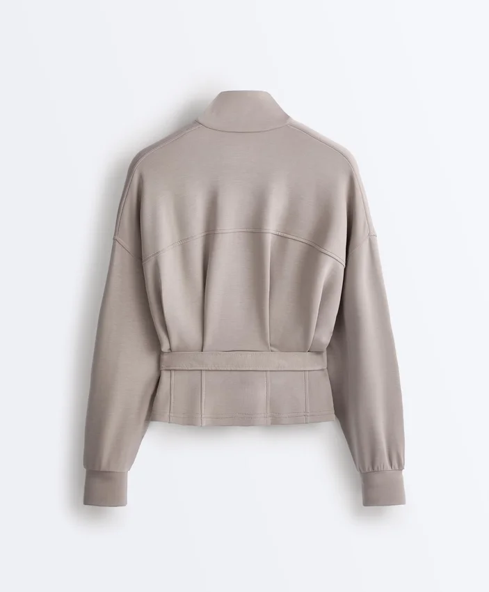 Soft-Touch Corset Belt Jacket with Modal Soft-Touch Corset Belt Jacket with Modal