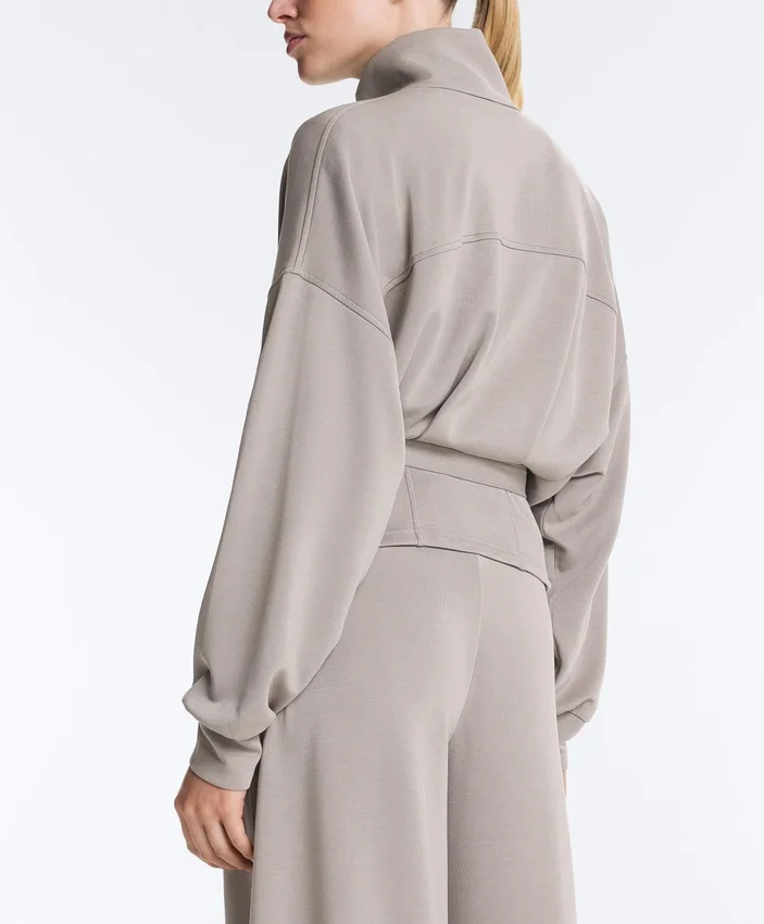 Soft-Touch Corset Belt Jacket with Modal Soft-Touch Corset Belt Jacket with Modal