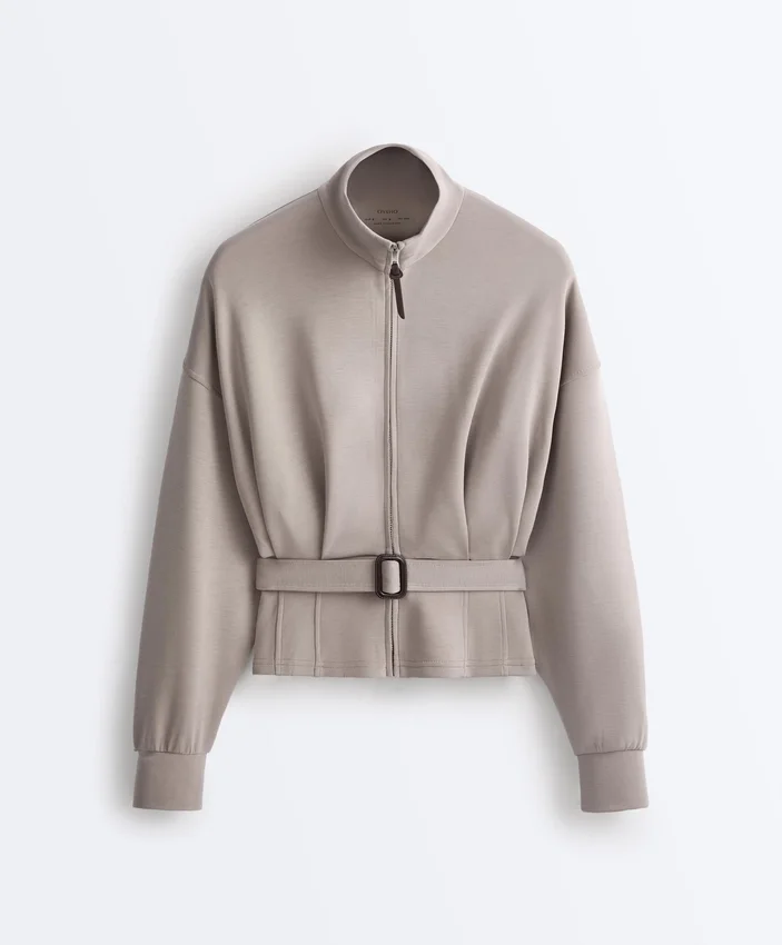 Soft-Touch Corset Belt Jacket with Modal Soft-Touch Corset Belt Jacket with Modal