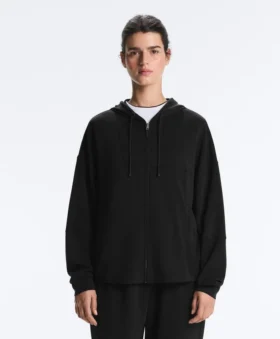 Soft-Touch Hooded Jacket with Modal