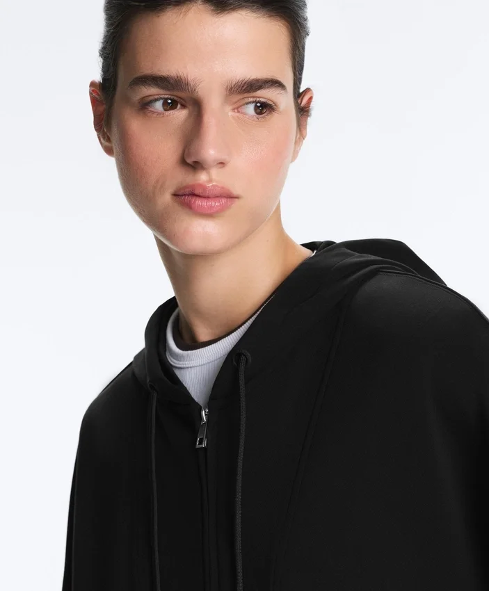Soft-Touch Hooded Jacket with Modal Soft-Touch Hooded Jacket with Modal