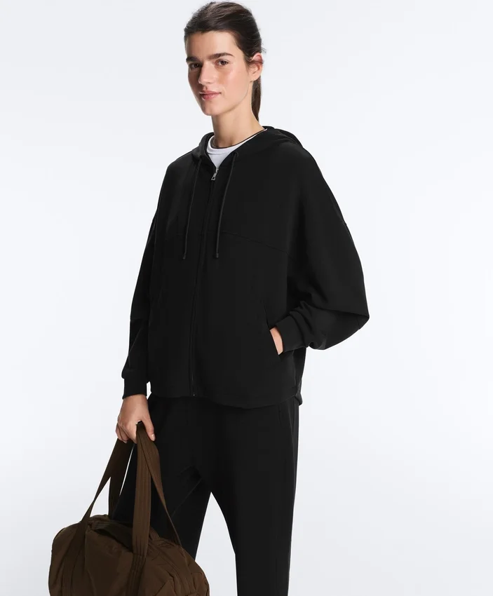 Soft-Touch Hooded Jacket with Modal Soft-Touch Hooded Jacket with Modal
