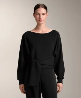 Soft-Touch Knotted Sweatshirt with Modal
