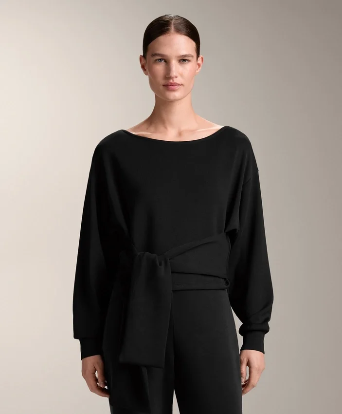 Soft-Touch Knotted Sweatshirt with Modal Soft-Touch Knotted Sweatshirt with Modal