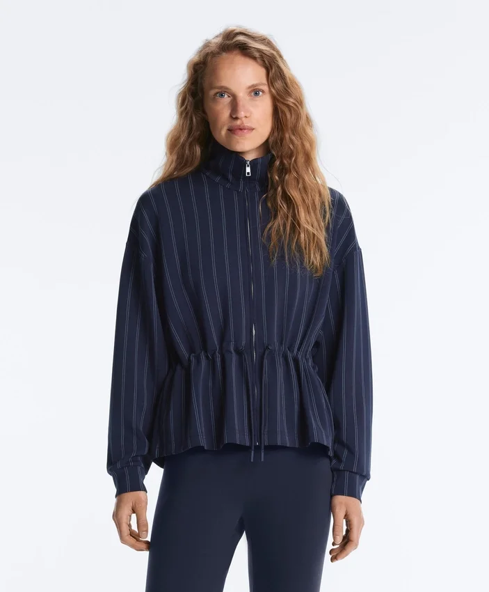 Soft-Touch Modal Jacket with Adjustable Waist and High Collar Soft-Touch Modal Jacket with Adjustable Waist and High Collar