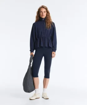 Soft-Touch Modal Jacket with Adjustable Waist and High Collar