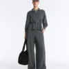 Soft-Touch Modal Jacket with Adjustable Waist and High Collar Soft-Touch Modal Jacket with Adjustable Waist and High Collar