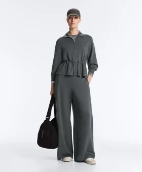 Soft-Touch Modal Jacket with Adjustable Waist and High Collar