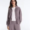 Soft-Touch Modal Jacket with Adjustable Waist and High Collar Soft-Touch Modal Jacket with Adjustable Waist and High Collar