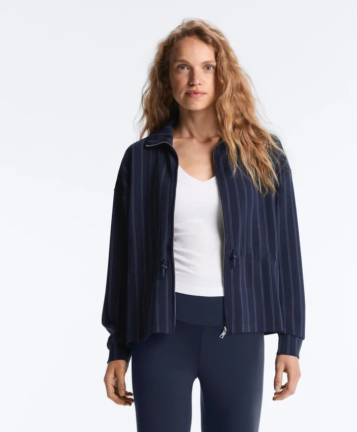 Soft-Touch Modal Jacket with Adjustable Waist and High Collar Soft-Touch Modal Jacket with Adjustable Waist and High Collar