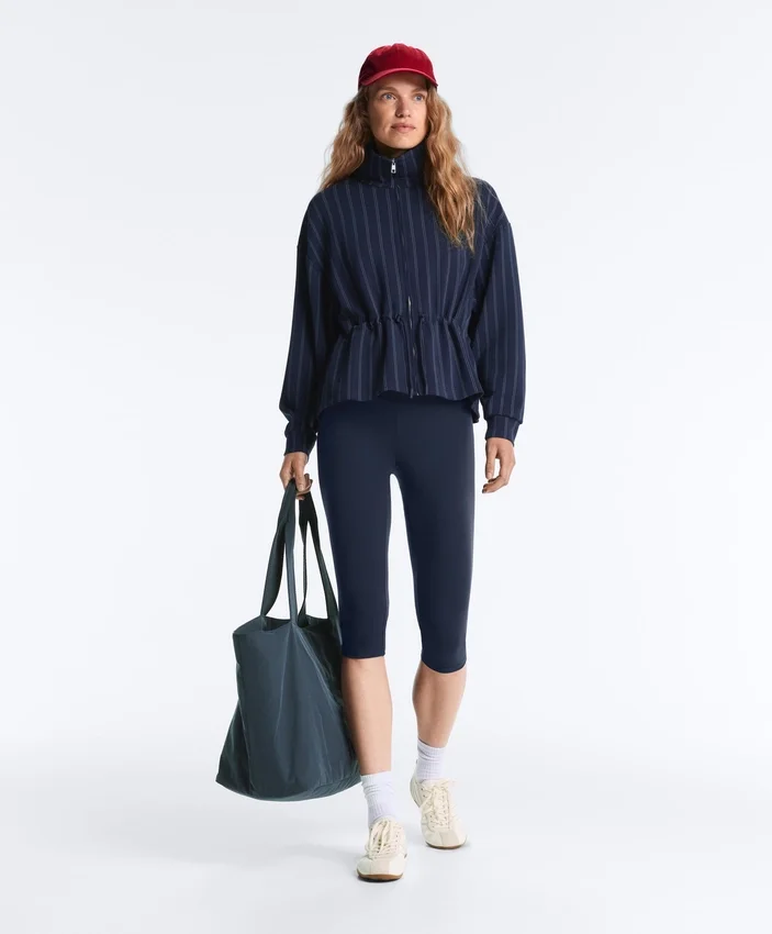 Soft-Touch Modal Jacket with Adjustable Waist and High Collar Soft-Touch Modal Jacket with Adjustable Waist and High Collar