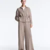 Soft-Touch Modal Jacket with Adjustable Waist and High Collar Soft-Touch Modal Jacket with Adjustable Waist and High Collar