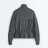 Soft-Touch Modal Jacket with Adjustable Waist and High Collar Soft-Touch Modal Jacket with Adjustable Waist and High Collar