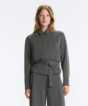 Soft-Touch Modal Jacket with Belt