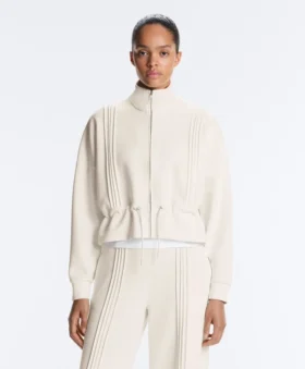 Soft-Touch Modal Jacket with Rib Trim