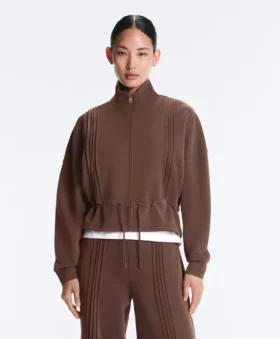Soft-Touch Modal Jacket with Rib Trim