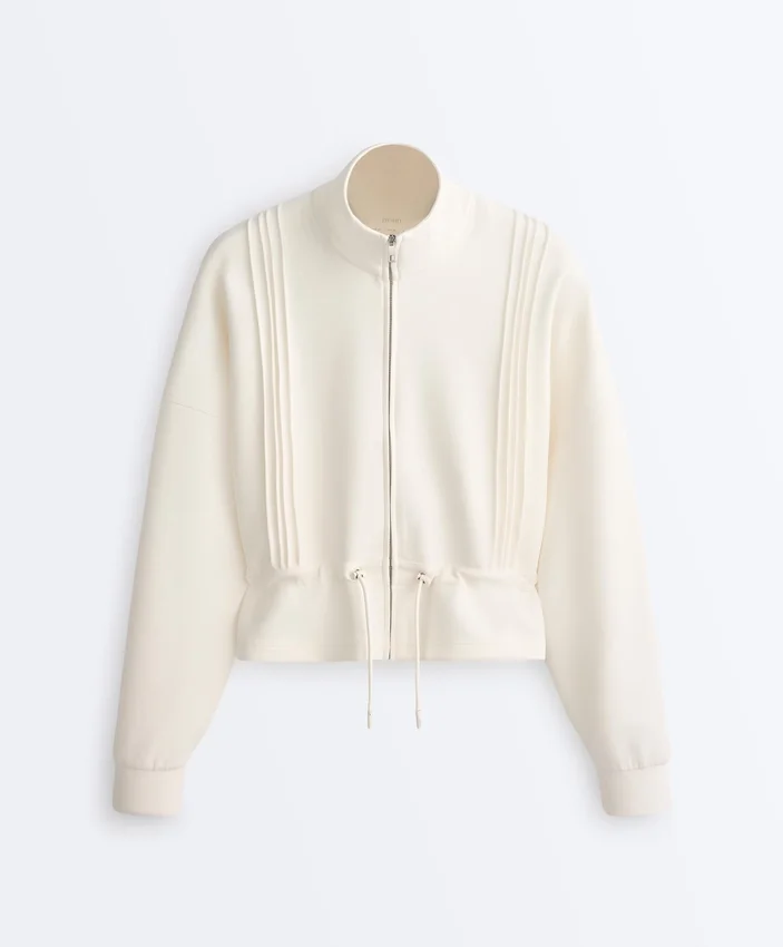 Soft-Touch Modal Jacket with Rib Trim Soft-Touch Modal Jacket with Rib Trim