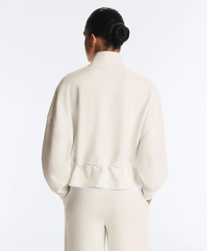 Soft-Touch Modal Jacket with Rib Trim Soft-Touch Modal Jacket with Rib Trim