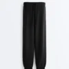 Soft-Touch Modal Rib Fitted Joggers