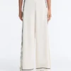 Soft-Touch Modal Wide-Leg Trousers with Contrast Piping Soft-Touch Modal Wide-Leg Trousers with Contrast Piping