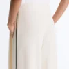 Soft-Touch Modal Wide-Leg Trousers with Contrast Piping Soft-Touch Modal Wide-Leg Trousers with Contrast Piping