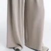 Soft-Touch Modal Wide-Leg Trousers with Corset Detail Soft-Touch Modal Wide-Leg Trousers with Corset Detail