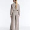 Soft-Touch Modal Wide-Leg Trousers with Corset Detail Soft-Touch Modal Wide-Leg Trousers with Corset Detail