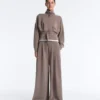 Soft-Touch Modal Wide-Leg Trousers with Corset Waist Soft-Touch Modal Wide-Leg Trousers with Corset Waist
