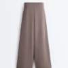 Soft-Touch Modal Wide-Leg Trousers with Corset Waist Soft-Touch Modal Wide-Leg Trousers with Corset Waist