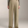Soft-Touch Modal Wide-Leg Trousers with Pleat Waist Detail Soft-Touch Modal Wide-Leg Trousers with Pleat Waist Detail