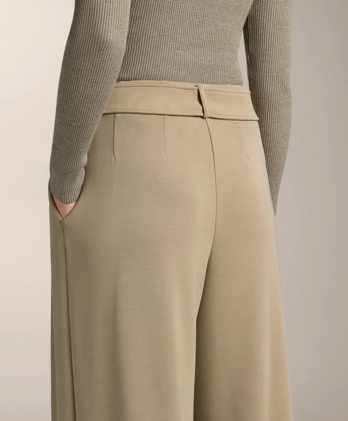 Soft-Touch Modal Wide-Leg Trousers with Pleat Waist Detail Soft-Touch Modal Wide-Leg Trousers with Pleat Waist Detail