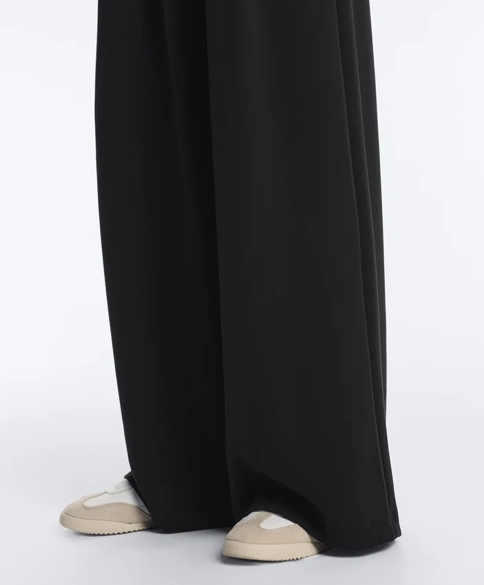 Soft-Touch Modal Wide-Leg Trousers with Pleat Waist Detail Soft-Touch Modal Wide-Leg Trousers with Pleat Waist Detail
