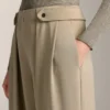 Soft-Touch Modal Wide-Leg Trousers with Pleat Waist Detail Soft-Touch Modal Wide-Leg Trousers with Pleat Waist Detail