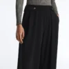 Soft-Touch Modal Wide-Leg Trousers with Pleat Waist Detail Soft-Touch Modal Wide-Leg Trousers with Pleat Waist Detail