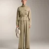 Soft-Touch Modal Wide-Leg Trousers with Pleat Waist Detail Soft-Touch Modal Wide-Leg Trousers with Pleat Waist Detail
