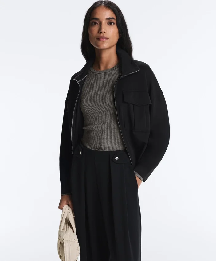Soft-Touch Modal Wide-Leg Trousers with Pleat Waist Detail Soft-Touch Modal Wide-Leg Trousers with Pleat Waist Detail