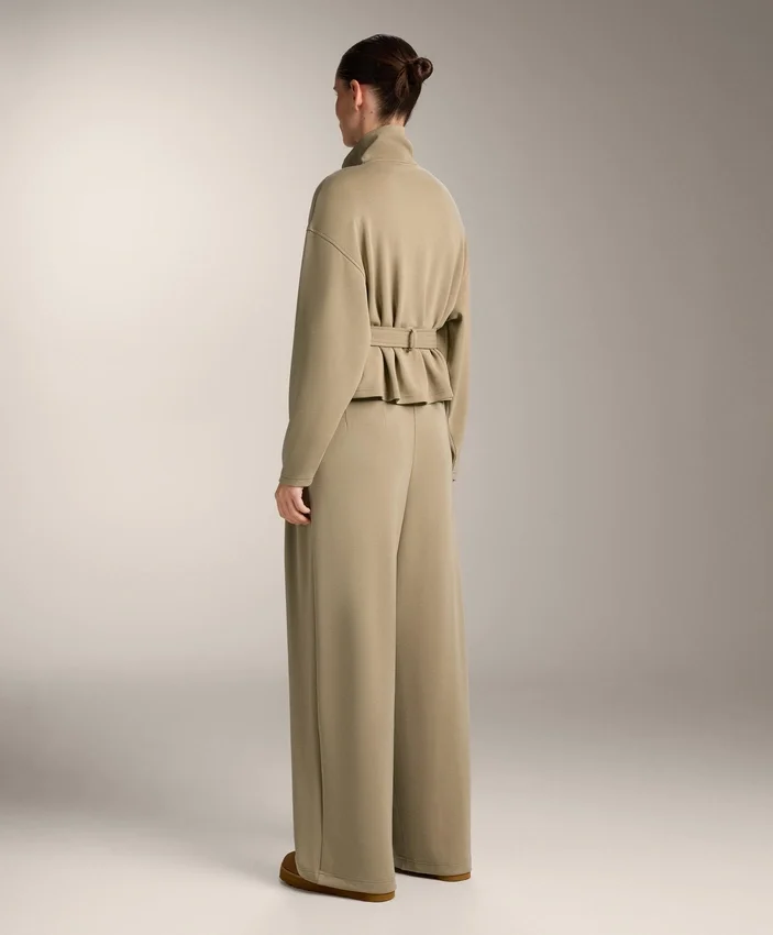 Soft-Touch Modal Wide-Leg Trousers with Pleat Waist Detail Soft-Touch Modal Wide-Leg Trousers with Pleat Waist Detail