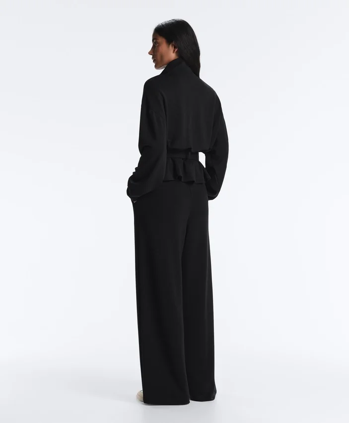 Soft-Touch Modal Wide-Leg Trousers with Pleat Waist Detail Soft-Touch Modal Wide-Leg Trousers with Pleat Waist Detail